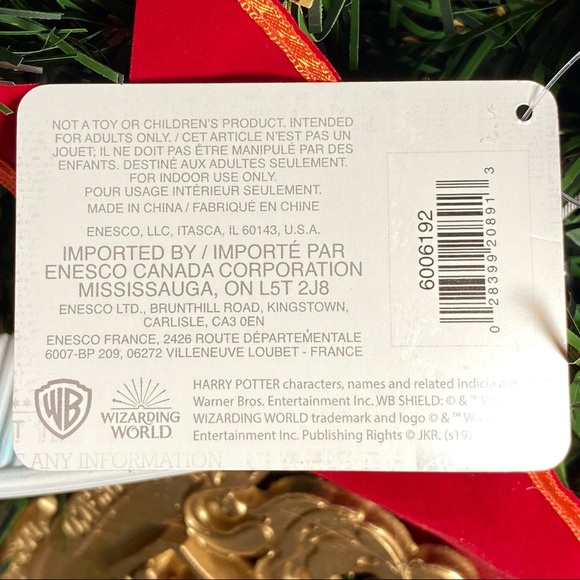 🎄 Wreath 18” Harry Potter Hogwarts Crest Snitch - Picture 8 of 8